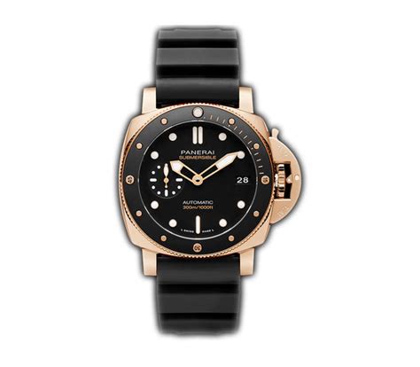 42mm Goldtech Ceramic Bezel Black Dial on Rubber.